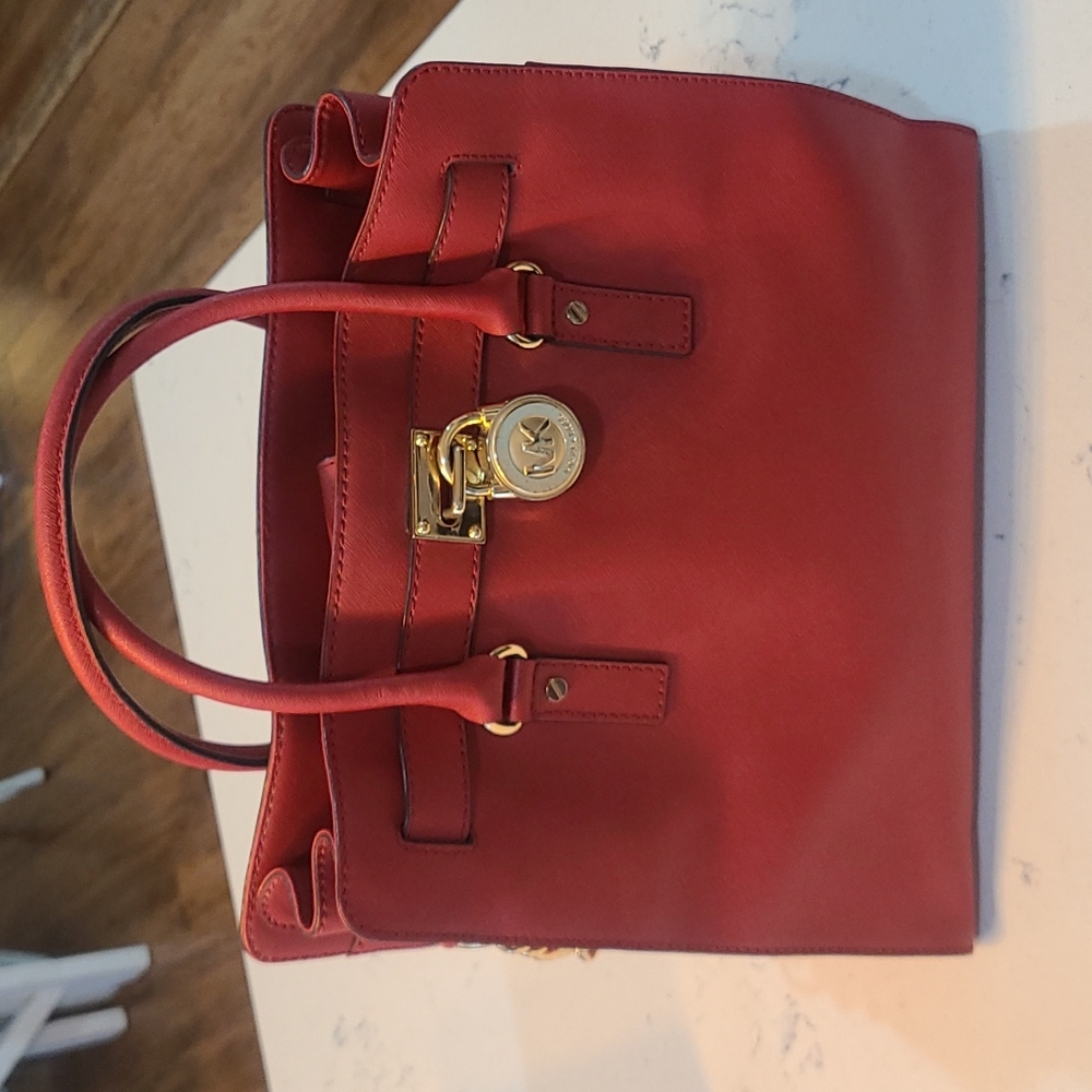 Michael Kors, Hamilton, Red, Large, Leather, Tote,  NWT used once